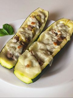 Una foto de Zucchinis rellenos
