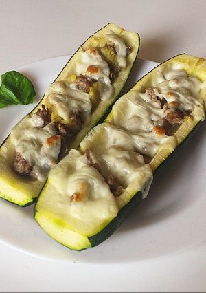 Una foto de Zucchinis rellenos