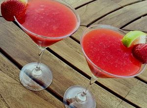 Una foto de Daiquiri de fresas