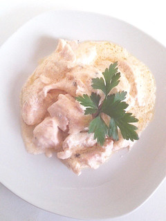 Una foto de Pechugas de pollo a la crema