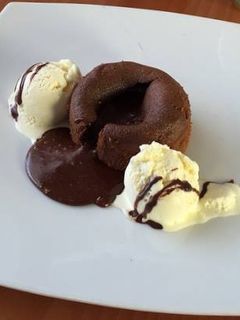 Una foto de Soufflé de chocolate