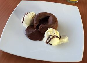 Una foto de Soufflé de chocolate