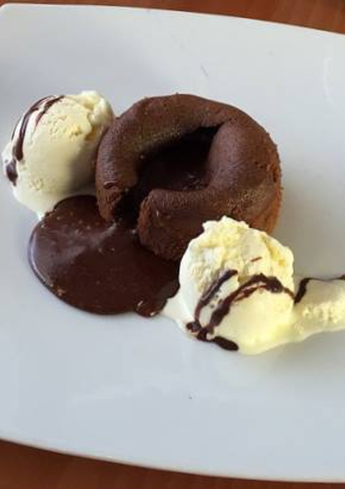 Una foto de Soufflé de chocolate