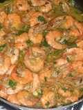 Langostinos con coco