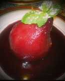 Peras al vino Moscatel
