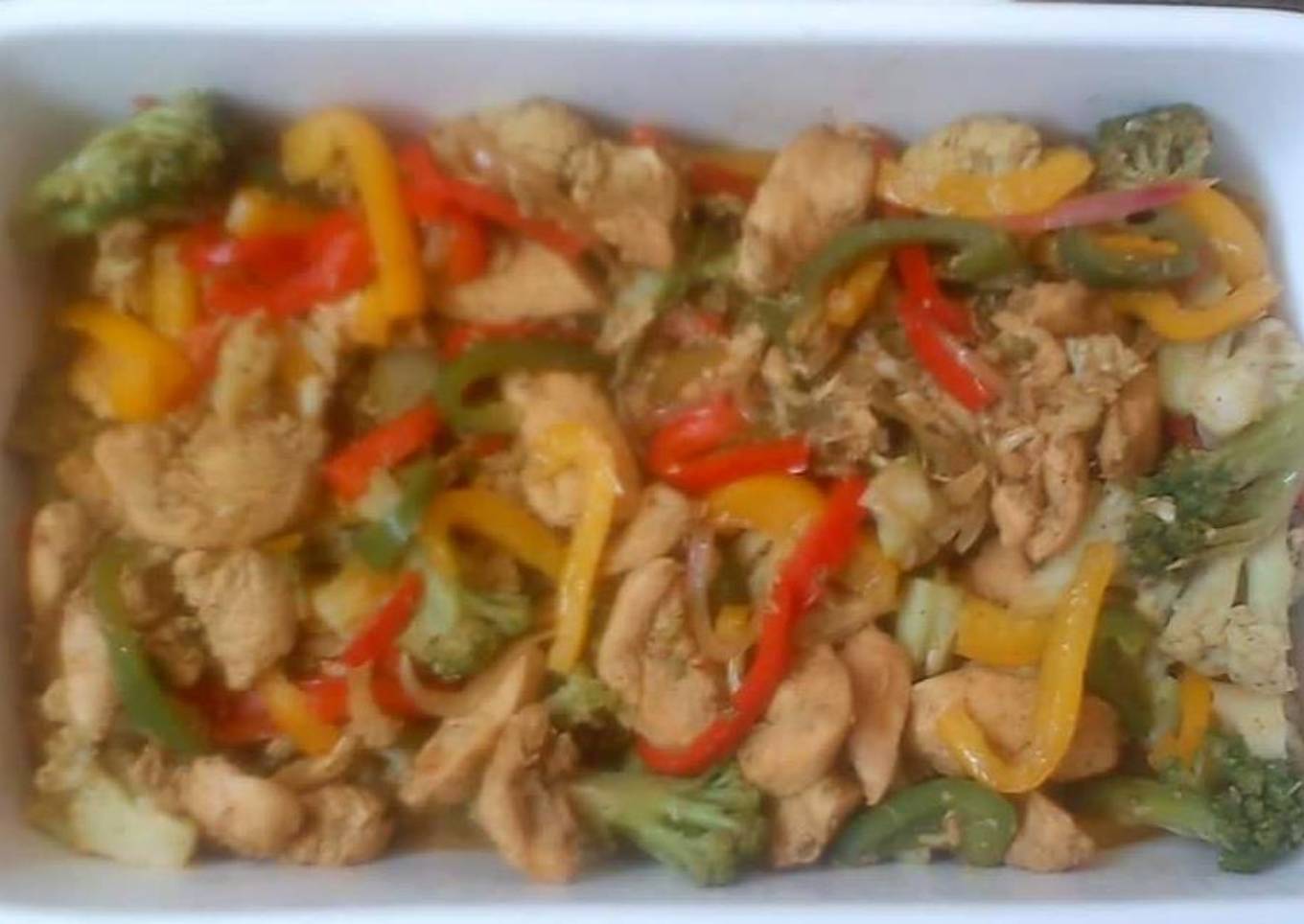 Pechugas de pollo con vegetales