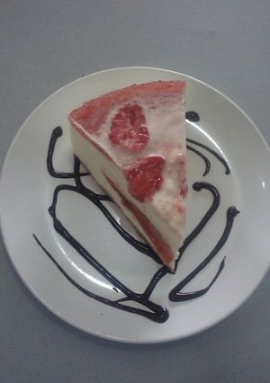 Una foto de Cheesecake con Fresas