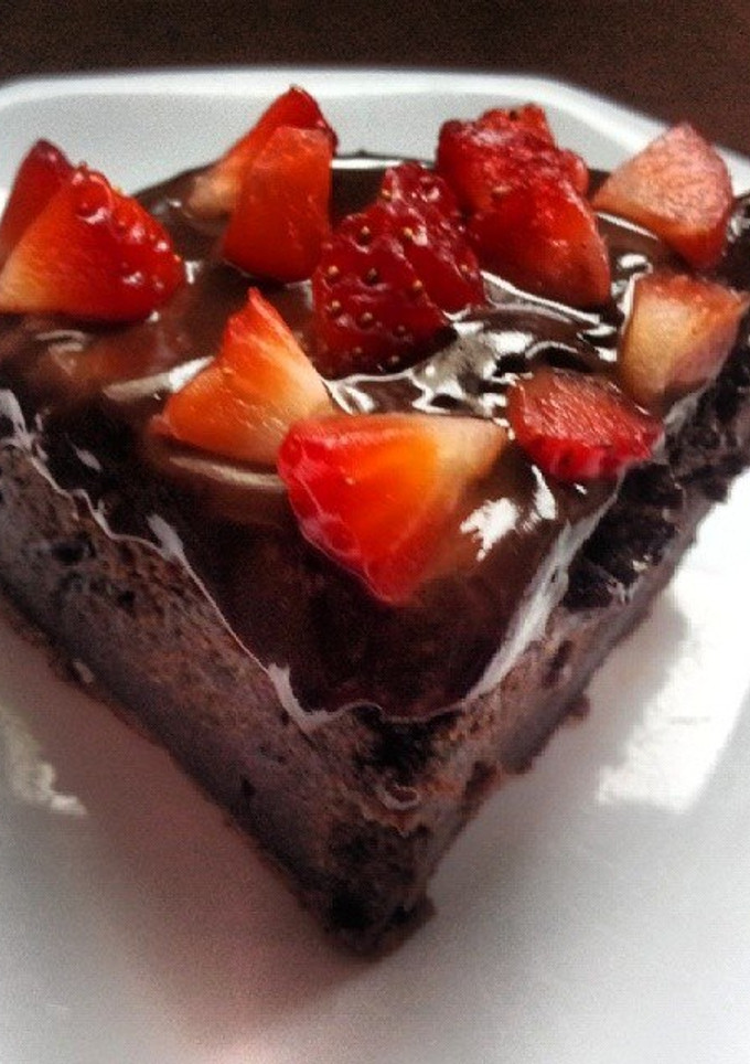 Una foto de Bizcocho de chocolate intenso