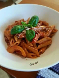 Una foto de Penne al vodka