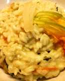 Risotto con flor de calabaza
