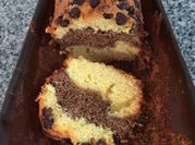 Una foto de budin de chocolate con manteca