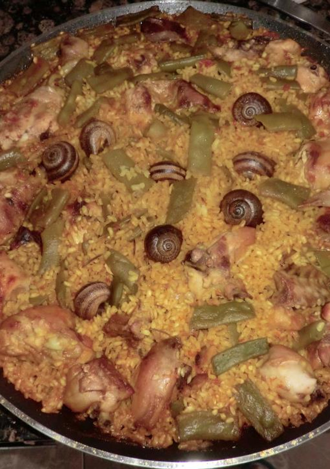 Una foto de Paella valenciana fácil