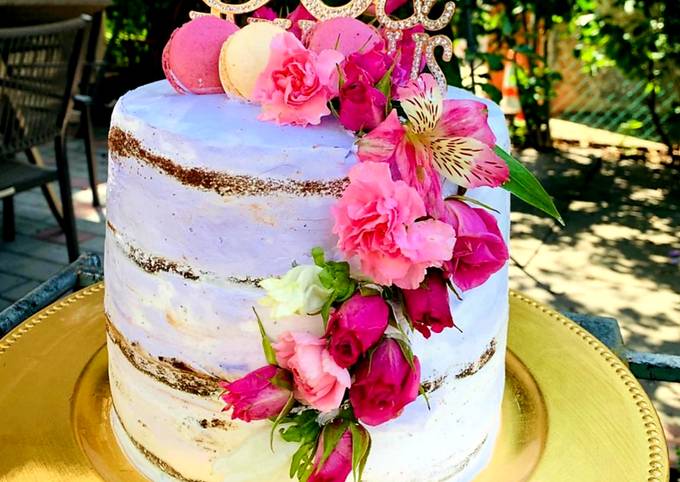  Torta de cumpleaños floral 🇺🇾 Receta de silvia6 🇺🇾