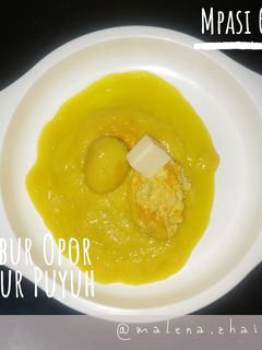 Foto resep Bubur opor telur puyuh (mpasi 4⭐) 6m+