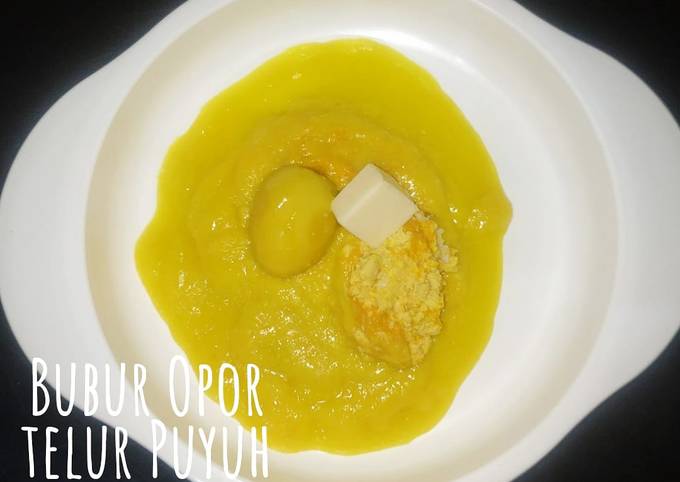 Bubur opor telur puyuh (mpasi 4⭐) 6m+