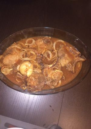 Una foto de Chuletas con salsa barbacoa 