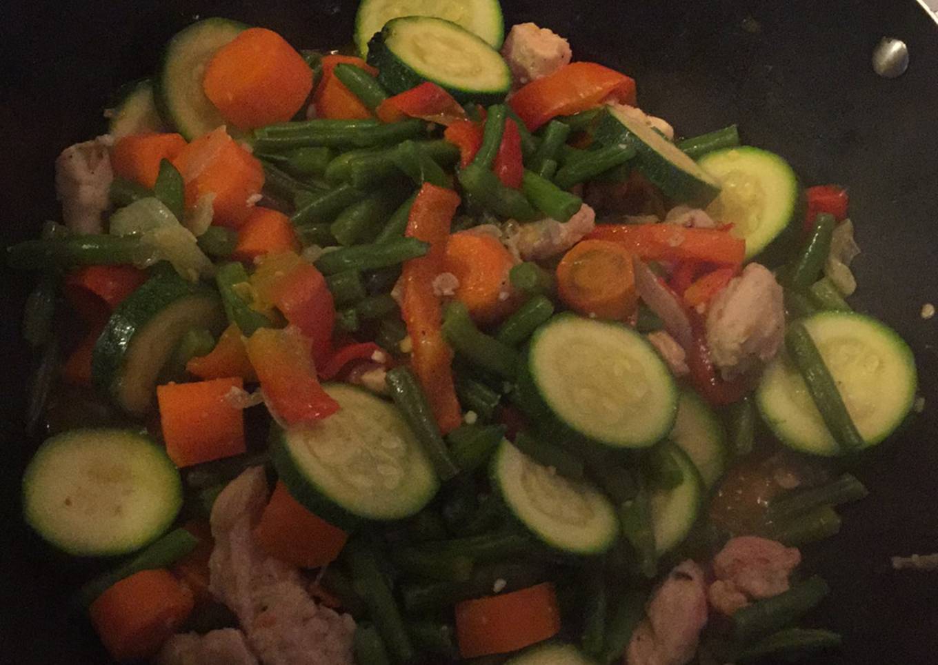 Wok de pollo