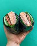 Sandwich than tre nhân cá hồi áp chảo [Eat clean - Lose weight]