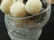A picture of chocolate coconut laddu