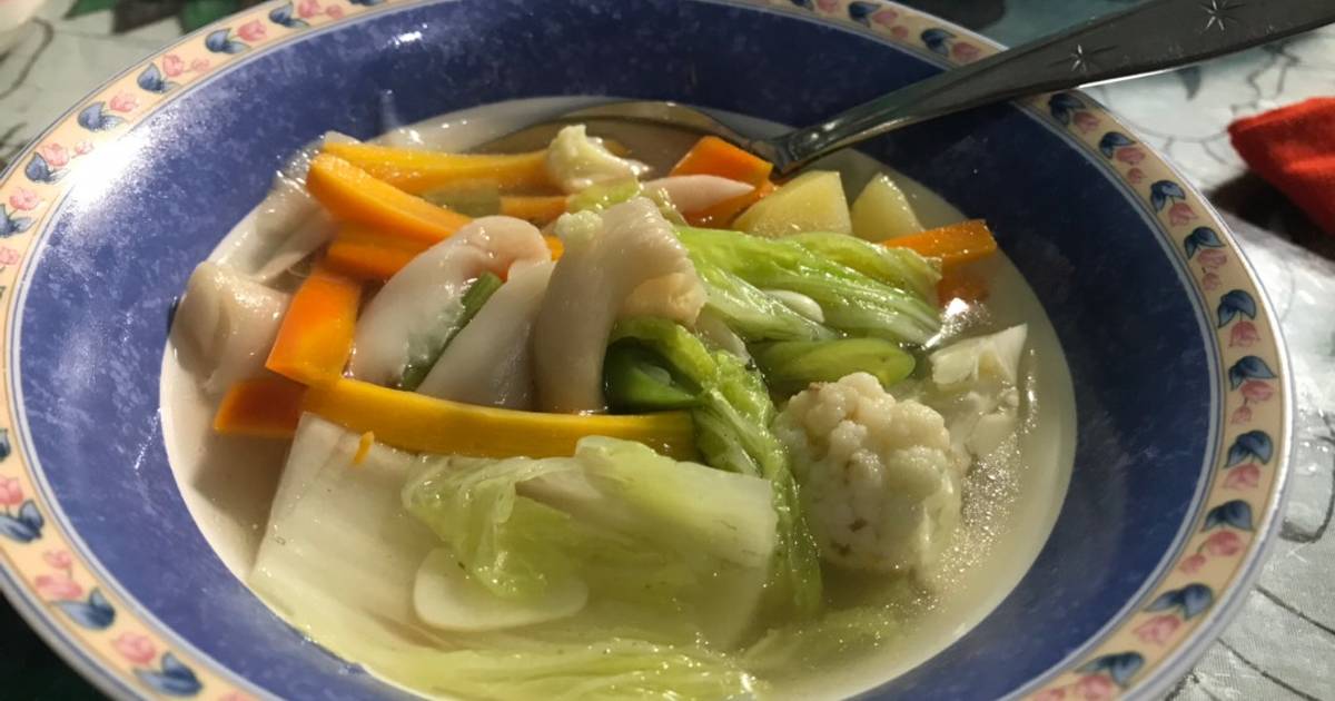 Resep Sayur Bening Jamur Kembang Kol Oleh Atikah Indra Iriani Cookpad