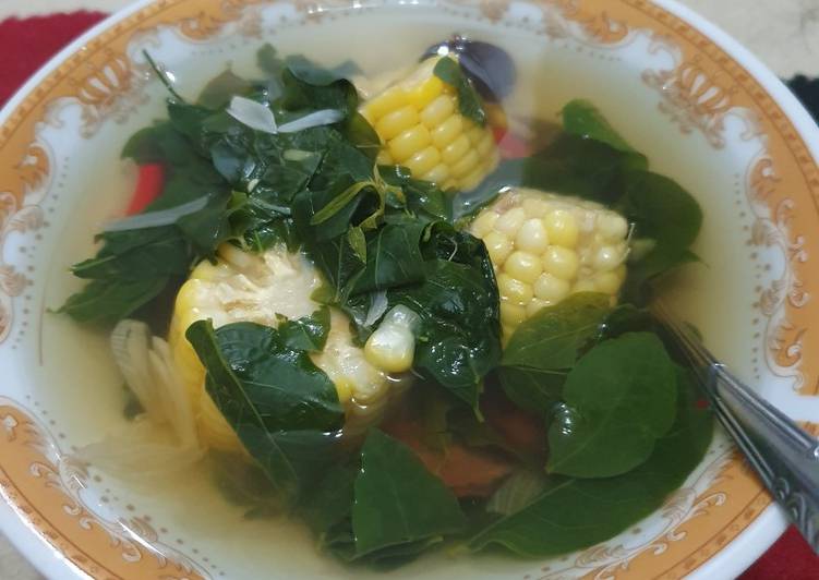 Resep Sayur bening daun katuk+jagung manis, Sempurna