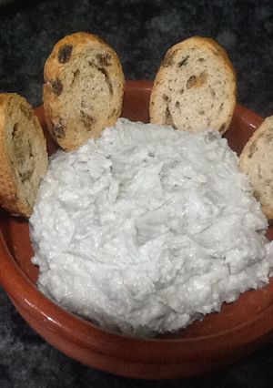 Una foto de Crema de cabrales al vino blanco