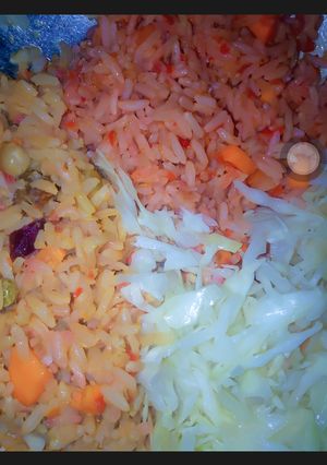 A picture of Friend rice with butter cabbage.