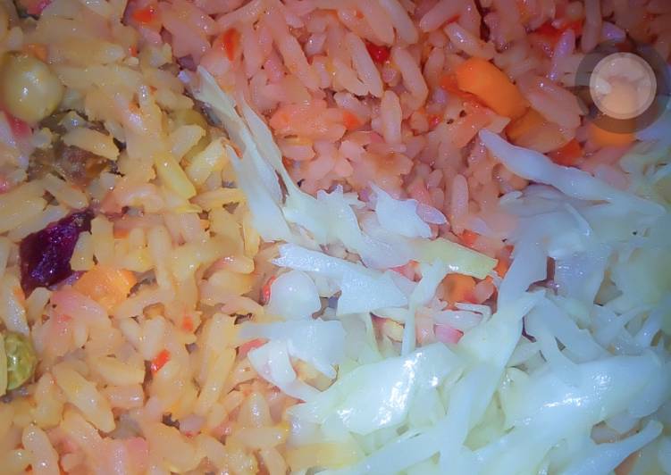 Friend rice with butter cabbage