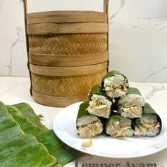 A picture of Lemper ayam.
