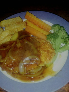 Foto resep Steak Tempe ayam with gravy sauce mpasi Naura 1y2w