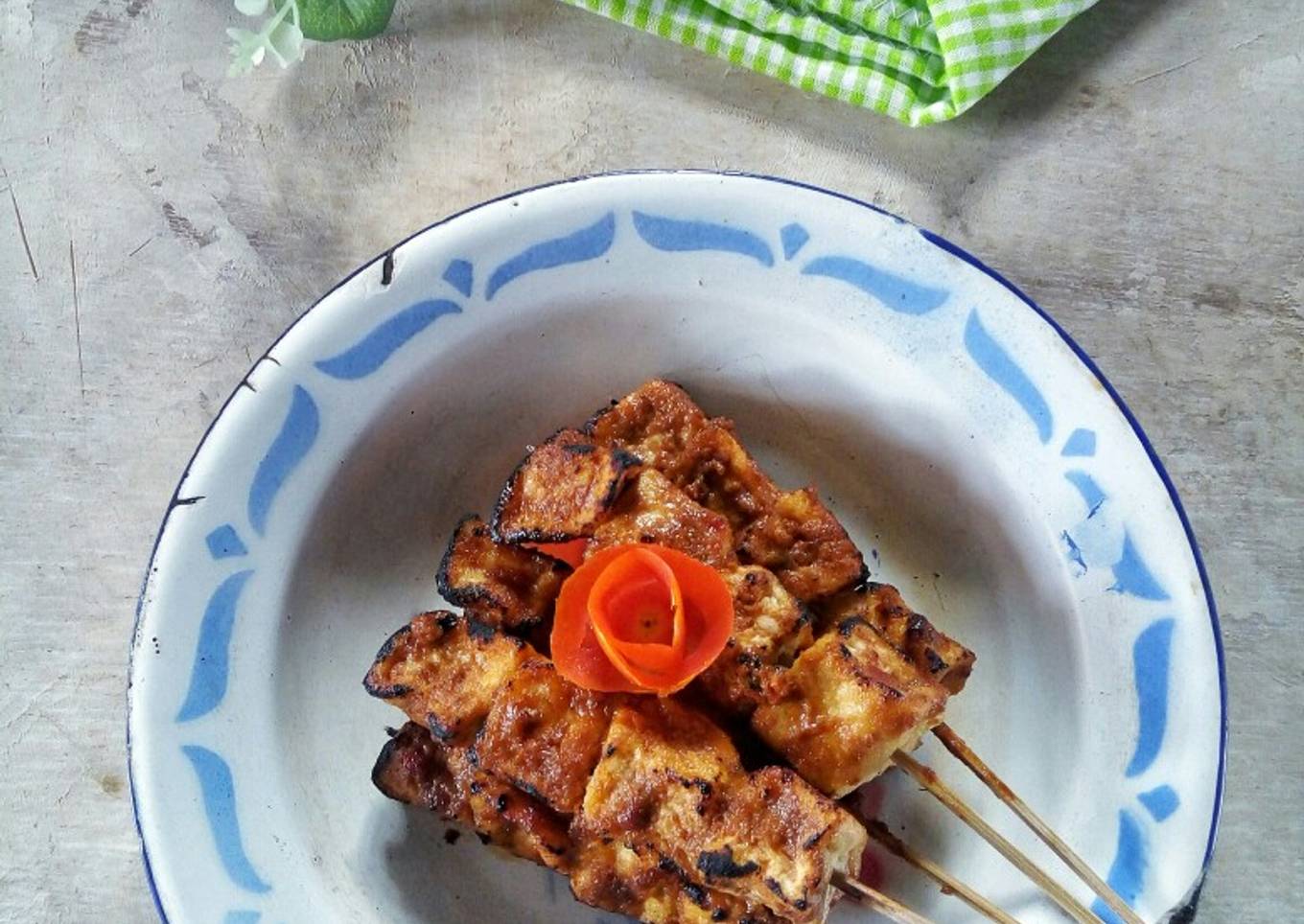 Sate Tahu Bumbu Kacang