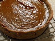 A picture of vegan pumpkin pie