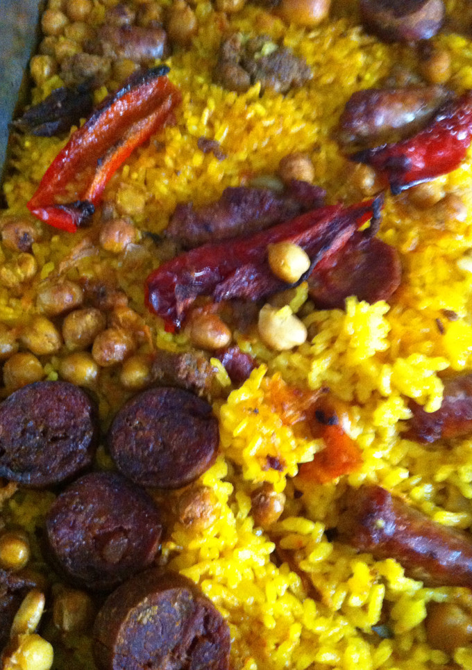 Una foto de Arroz al horno con sobras de cocido