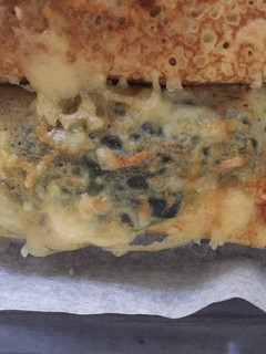 Una foto de Crepes rellenos de espinacas