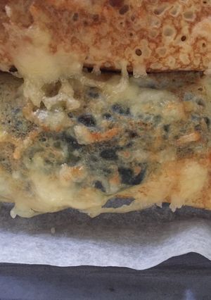 Una foto de Crepes rellenos de espinacas