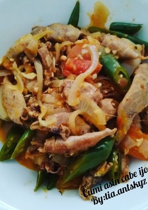 Foto resep Cumi asin cabe ijo