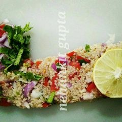 A picture of Broken wheat(daliya) salad.