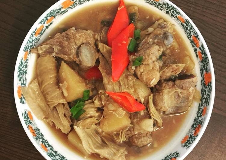 How to Prepare Ultimate Stew pork pineapple with skin tofu