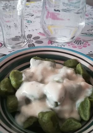 Una foto de Ñoquis de espinaca