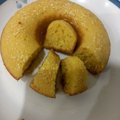 A picture of 2 eggs T cake 🧀🧀No oven.