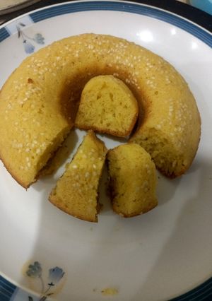 A picture of 2 eggs T cake 🧀🧀No oven.