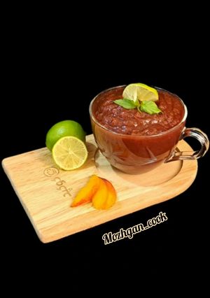 عکسی از دستور ترشک هلو با سرکه سیب خانگی 😋