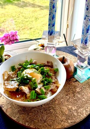A picture of Pork Tenderloin Donburi.