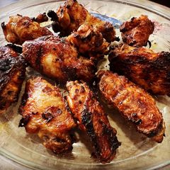 A picture of Grilled Filipino Adobo Chicken Wings.