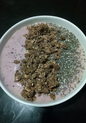 Foto resep Menu sahur : bluberry smoothies