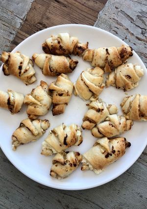 Une photo de Petits croissants apéros au chèvre