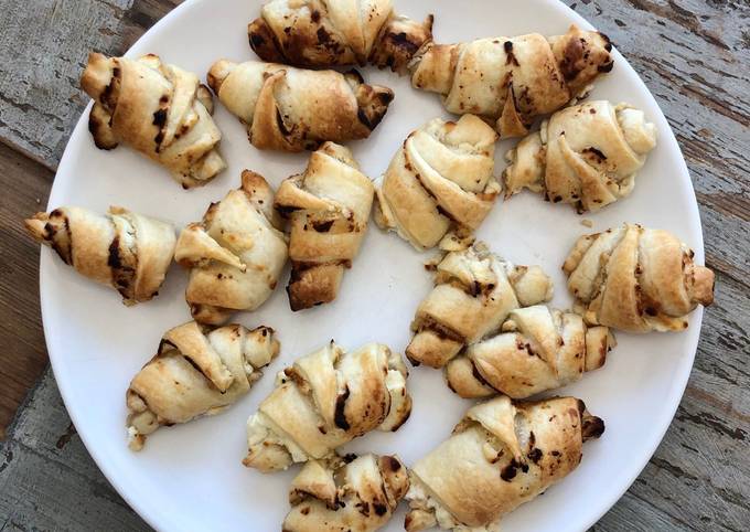 Petits croissants apéros au chèvre