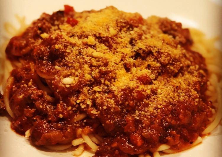 Easiest Way to Prepare Favorite Italian Style Homemade Spaghetti with meat sauce