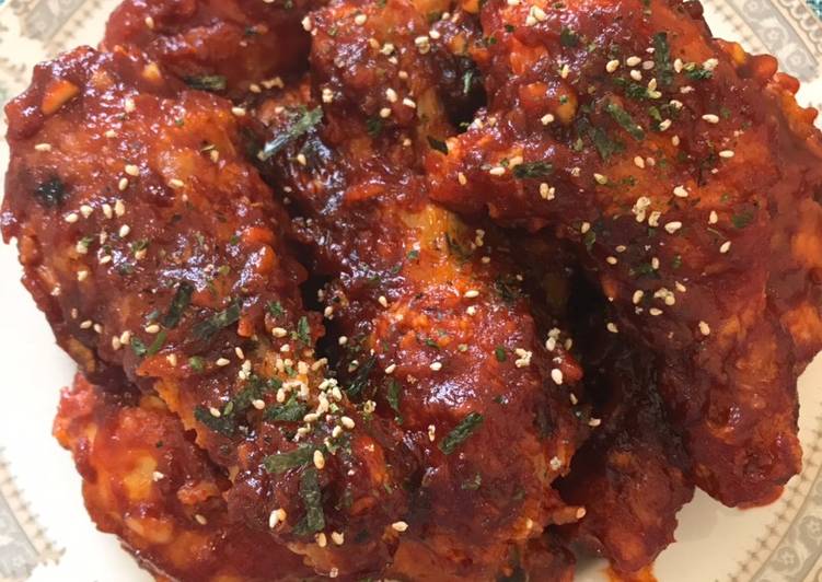 Yangnyeom tongdak (spicy chicken ala korea)