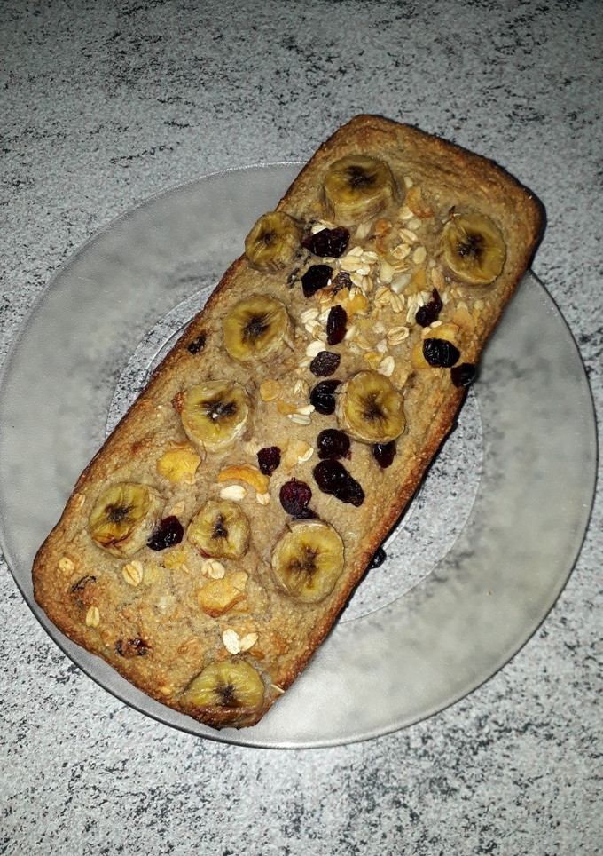 Una foto de Budín de salvado de avena y banana fitness